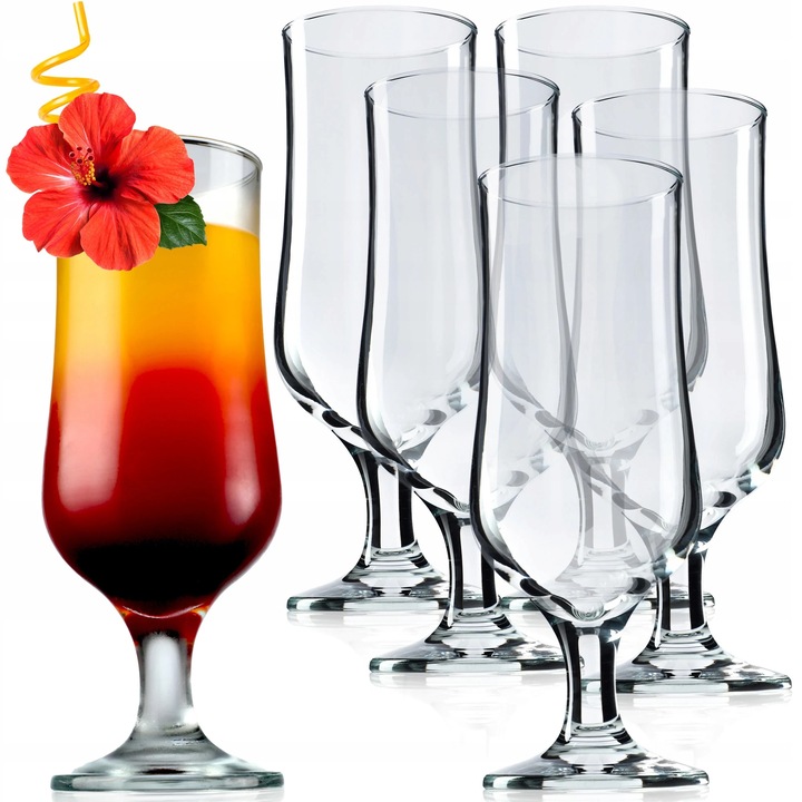 Söröspoharak, 6 darabos készlet, 370 ml, átlátszó üveg, italos poharak