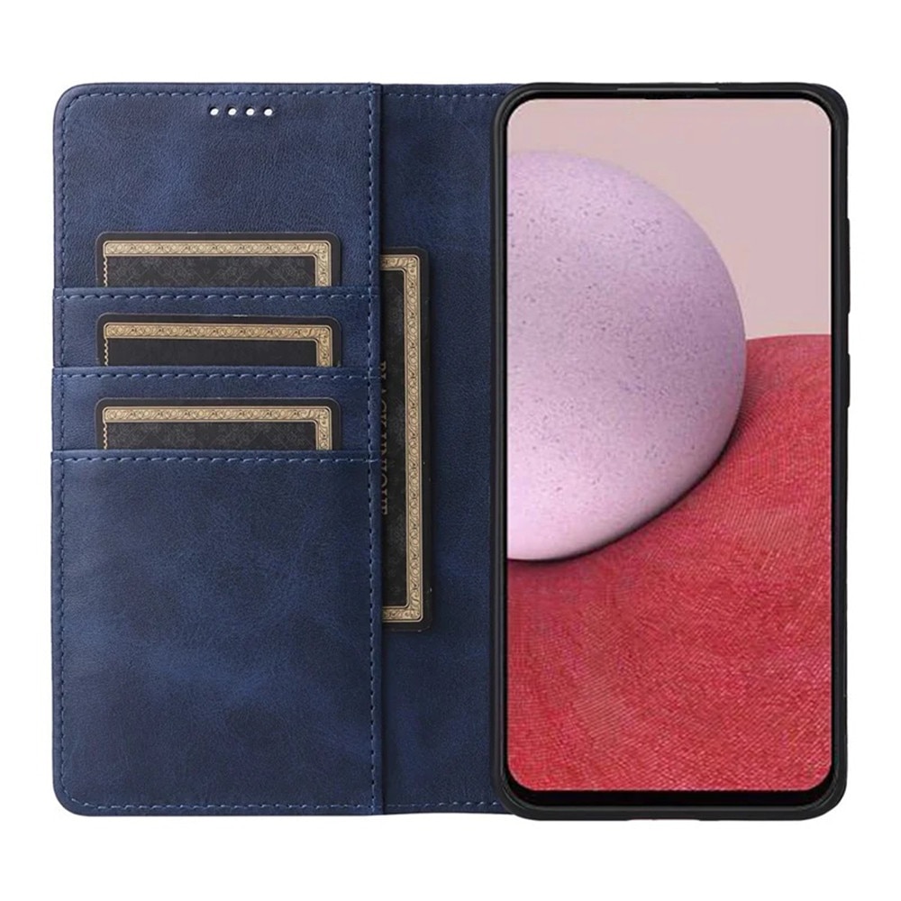 Husa pentru Honor X7d, Piele ecologica PU Leather Book, 4 buzunare, Inchidere magnetica, Functie stand / suport, Decupaj difuzor apeluri, Acoperire completa 360 de grade, Protectie fata-spate, Tip carte, Albastru