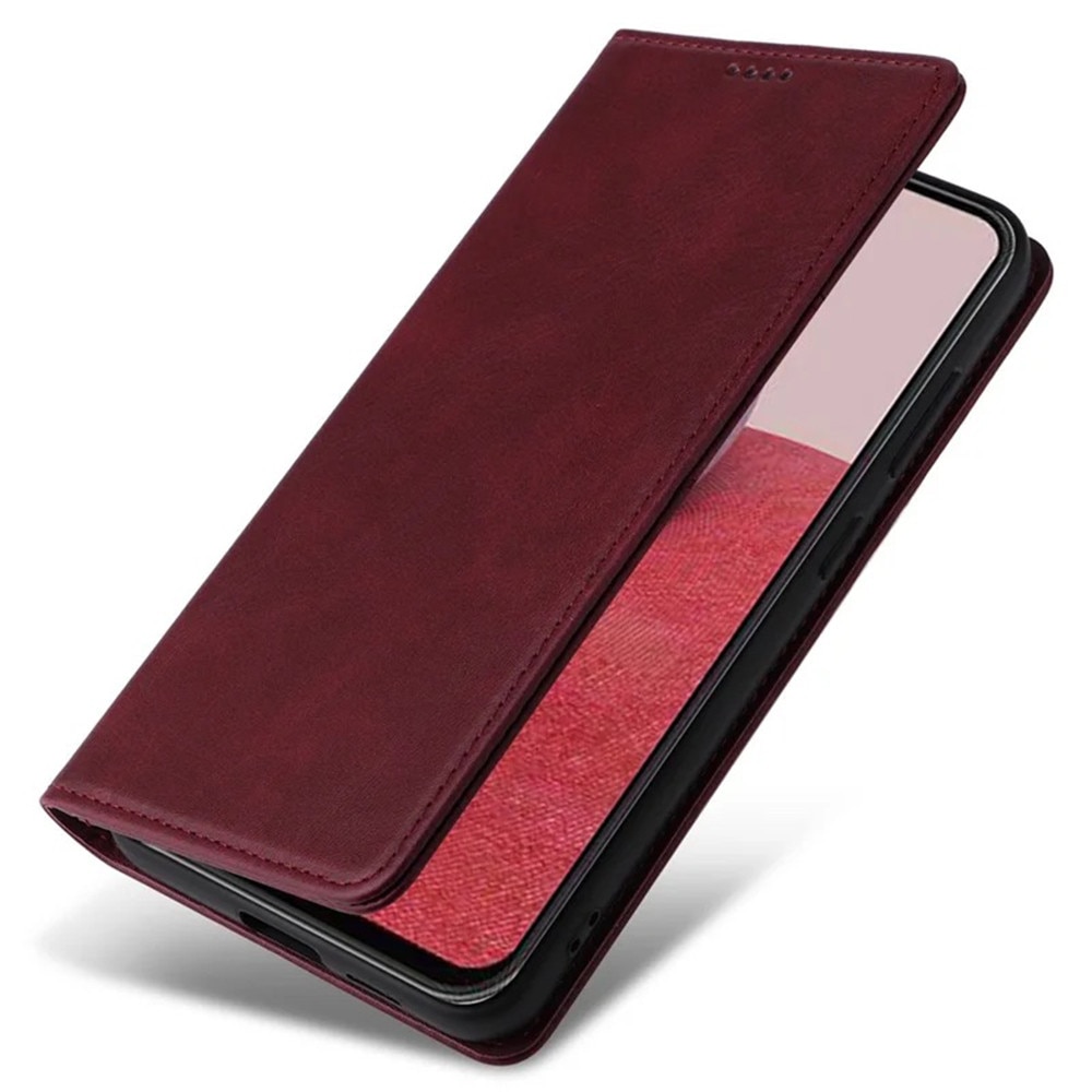 Husa pentru Honor 400 Smart, Piele ecologica PU Leather Book, 4 buzunare, Inchidere magnetica, Functie stand / suport, Decupaj difuzor apeluri, Acoperire completa 360 de grade, Protectie fata-spate, Tip carte, Visiniu