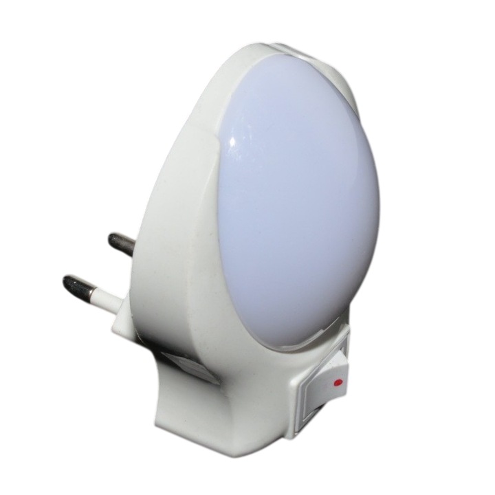 LED-es éjjeli lámpa konnektorba, kapcsolóval, hangulatvilágítás