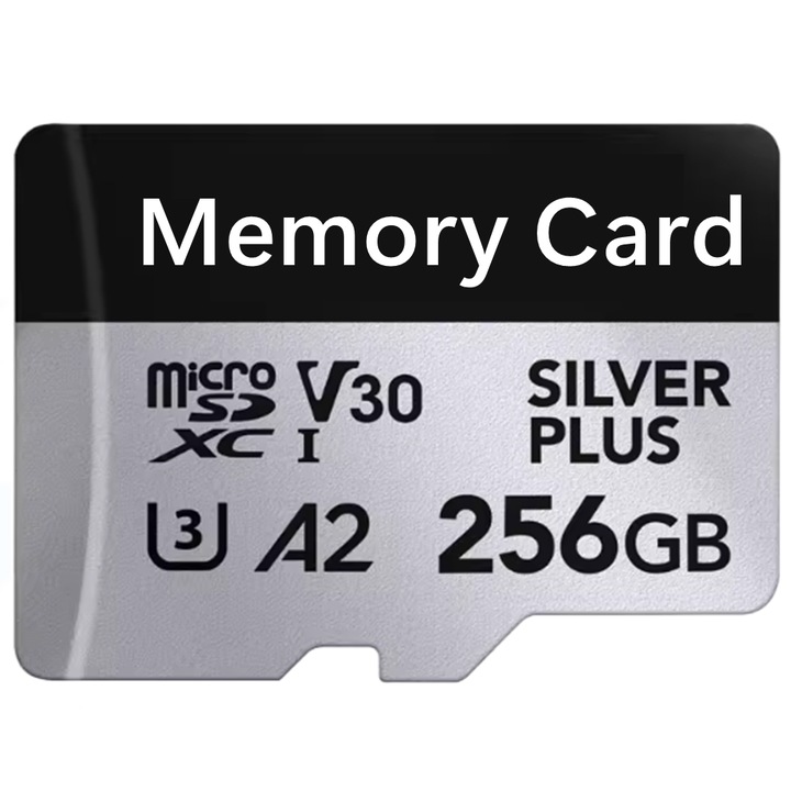 Card de memorie microSDXC 256GB cu adaptor, UHS-I U3 A2 V30, viteza pana la 160 Mb/s, compatibil smartphone, tableta, drona, camera de bord si controler de joc