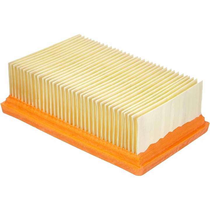 Lapos szűrő Karcher MV 4-6 porszívókhoz, TRS, 10,4x5,8x16,3cm, újrafelhasználható, sárga/narancssárga