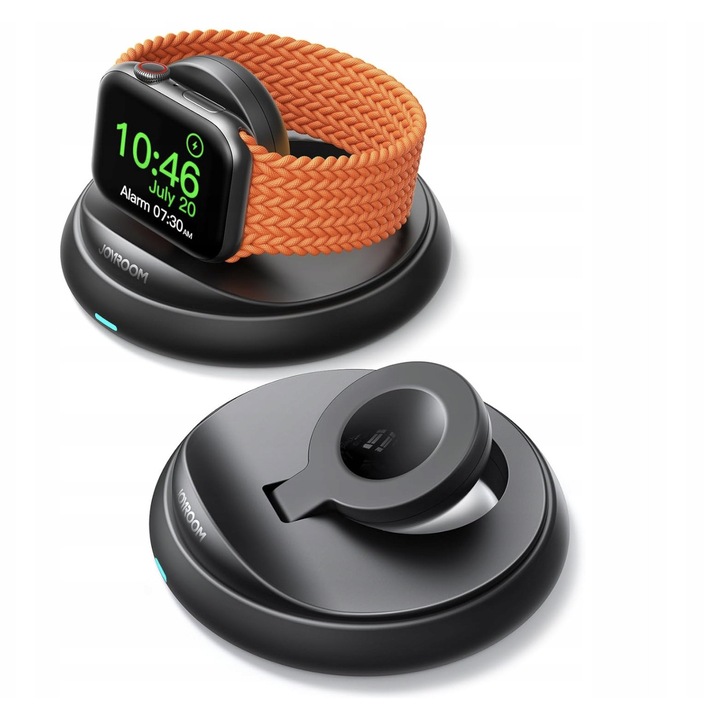 Mágneses töltő Apple Watch-hoz, TRS, USB-C, összecsukható kivitel, 9cm, 50g, fekete