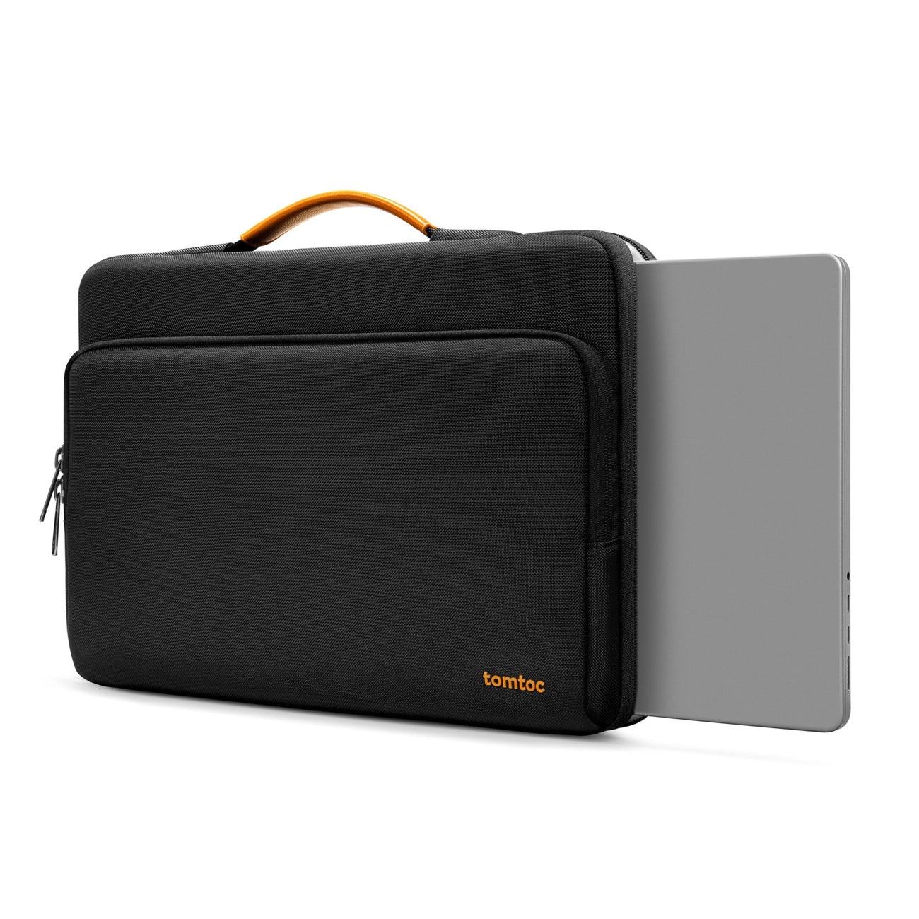 Geanta TomToc Defender A14 pentru MacBook Pro 16 (M1-M5), Surface Book, XPS 16, ThinkPad X1, CornerArmor, protectie militara 360, interior plusat, fermoare YKK, material eco rezistent la apa, organizare optima, negru