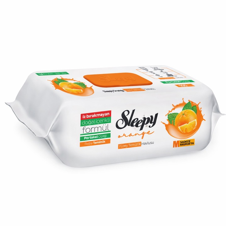 Servetele umede Sleepy Easy Clean portocala multisuprafete, 100 buc