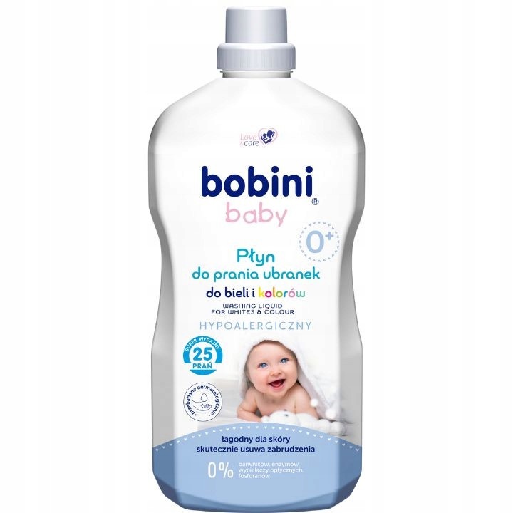 Bobini Hipoalergiczny mosószer 1,8l, gyermekeknek, 0% színezék, kímélő formula, fehér