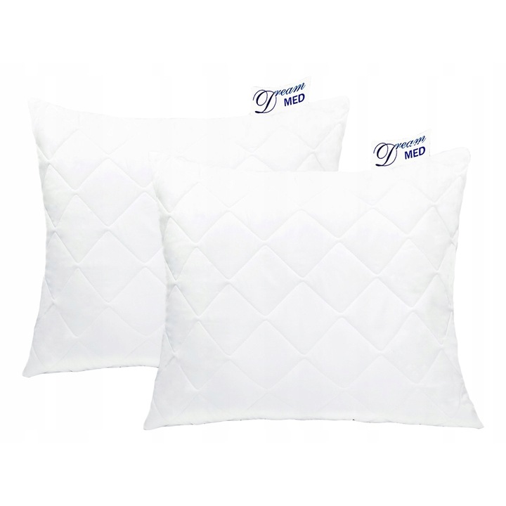 DreamMED 2 db párna 50x70cm, antiallergén, mikroszálas, cipzárral, Lengyelországban gyártva