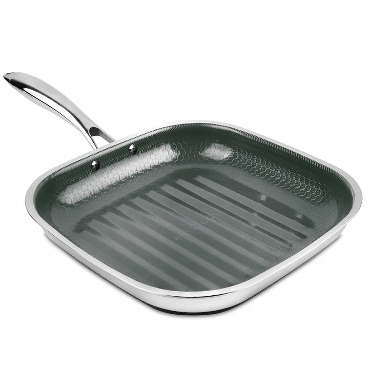 Kerámia grill serpenyő 26 cm NX Ceramic, BLACK CUBE technológia, karcálló, minden típusú főzőlappal kompatibilis, mosogatógépben mosható