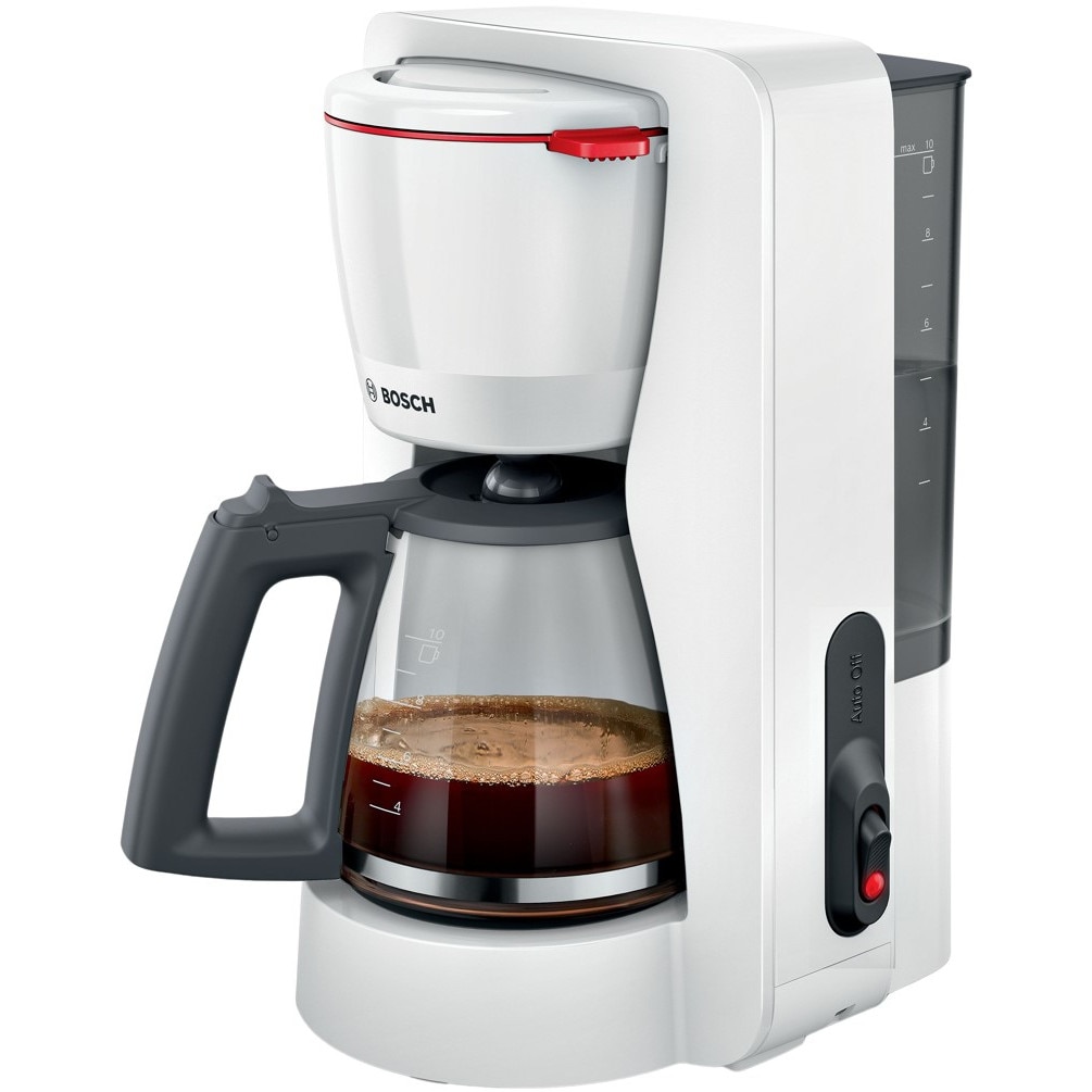 Set Bosch MyMoment Cafetiera TKA2M111 1,4l, Toster TAT2M121 950W, Fierbator TWK2M161 1,7l Alb