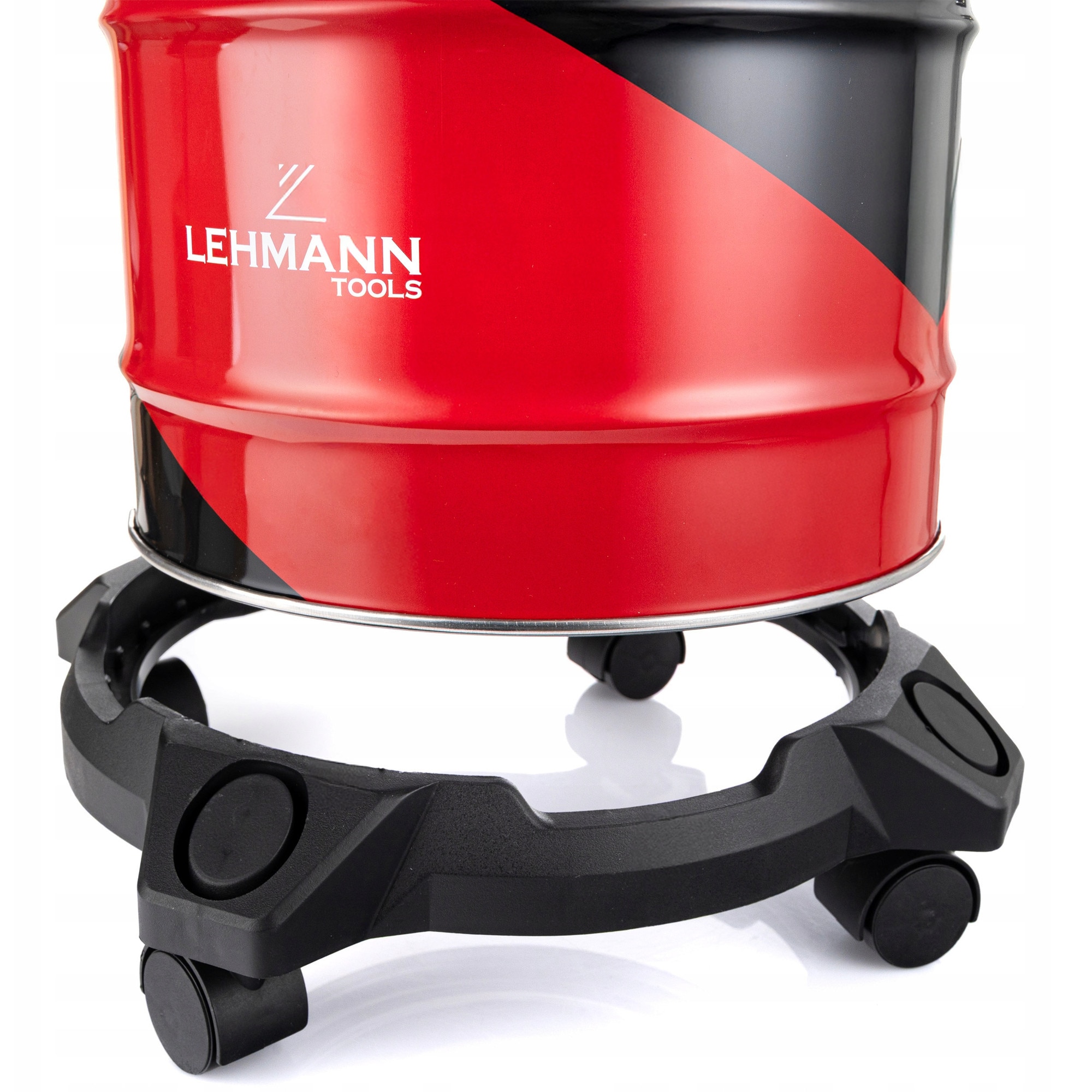 Aspirator industrial Lehmann Haddo Premium 2000W, fara sac, filtru HEPA, capacitate 20L, negru-rosu