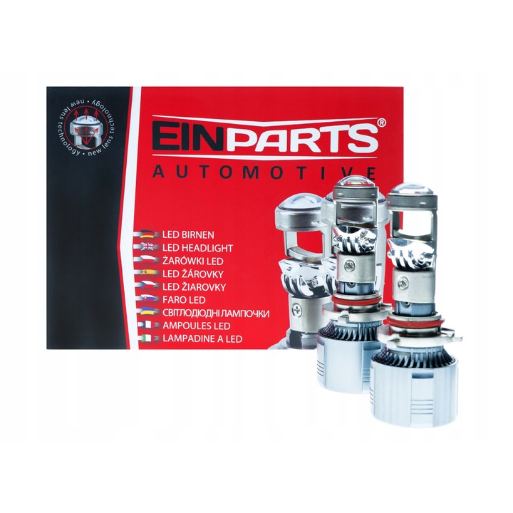 LED крушки HB3/HB4 EinParts Automotive, 6000K, комплект 2 броя, цокъл P22d, 2070 лумена