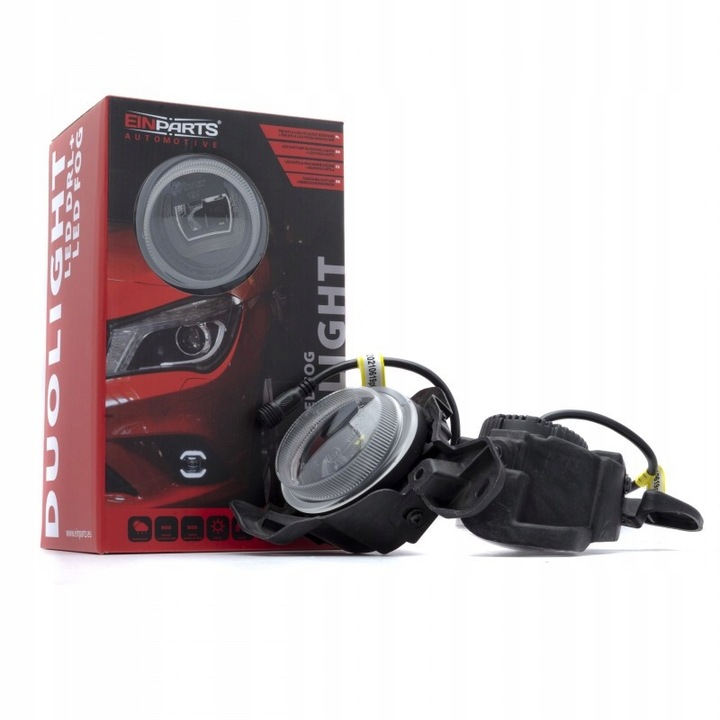 EinParts Automotive DUOLIGHT DL46 LED lámpa, DRL-lel és ködlámpa funkcióval, CREE 900/800 lm, E4 R87/R19 homologizált, kompatibilis Mazda CX-5 2013-2016, fehér/sárga, 2 db