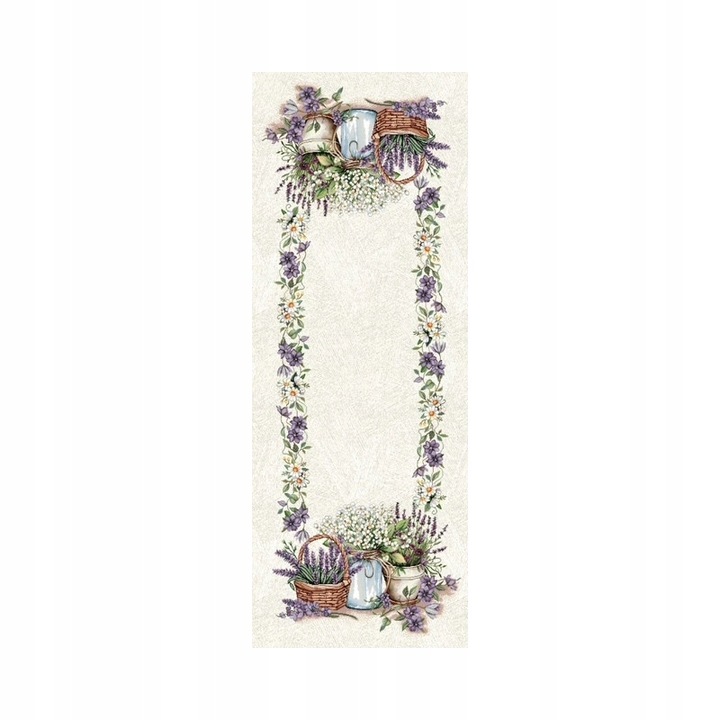 Traversa de masa IRYS Gobelin Ogrodek 140x42cm, 75% Poliester, 22% Bumbac, Multicolor