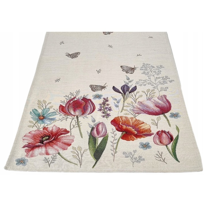 Traversa de masa Gobelin Wiosna, 140x42 cm, elegant, multicolor
