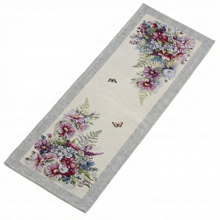 Gobelin asztali futó IRYS Virágok, Margaréták 140x42cm, 75% poliészter, 22% pamut, 3% poliakril