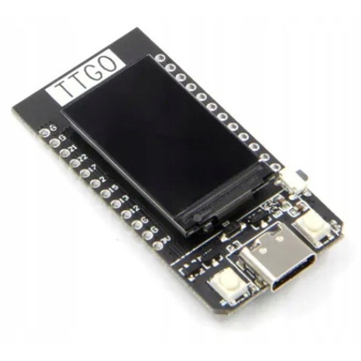 Модул ESP32 T-DISPLAY, 1.14" TFT, WiFi, 4MB, 51x25mm, пълен комплект