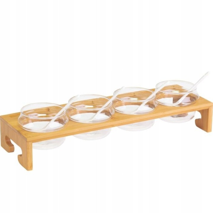 Fűszertartó készlet 4db, 200ml, kerámia kanállal, 385x125x113mm, Westmark