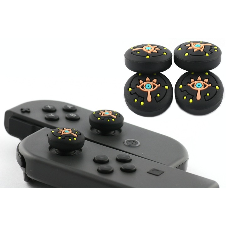 Силиконови капачки за аналогови стикове за JOY-CON SWITCH / SWITCH OLED, комплект от 4 броя, многоцветни
