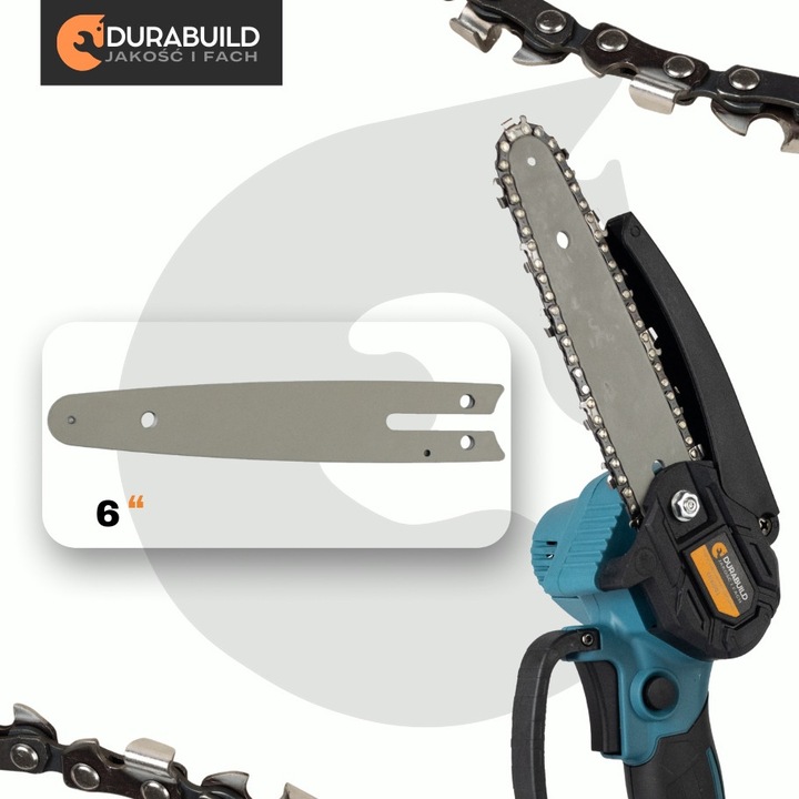 Верижен трион Durabuild, 6", 2x батерии 21V, компактен, лек