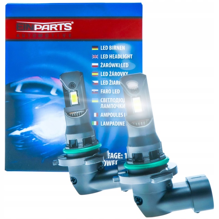 Комплект LED крушки HB4 9006 EinParts Automotive 6000K, 3500 лумена, активно охлаждане