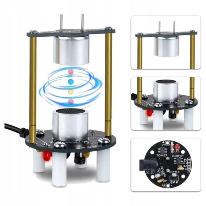 Set educativ de levitatie ultrasonica DIY, ABC, experimente fascinante, 44x40x66mm, multicolor