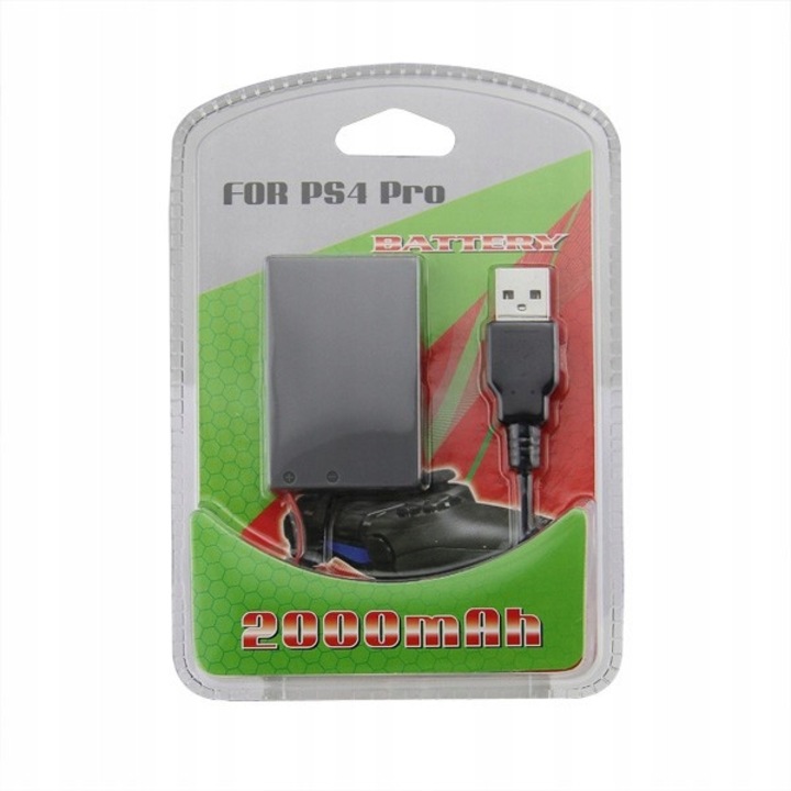 2000mAh akkumulátor PlayStation 4 V2 Pro Slim, Infinity kontrollerhez, Li-On, kicsi