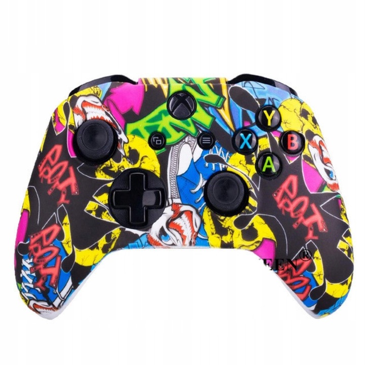 Силиконов калъф за контролер Xbox One, One S, One X, защита от мръсотия и надрасквания, черен