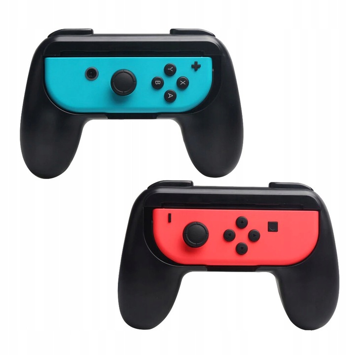 Комплект 2x дръжки Handgrip за контролер Joy-Con Nintendo Switch, черен, 93x135x40mm