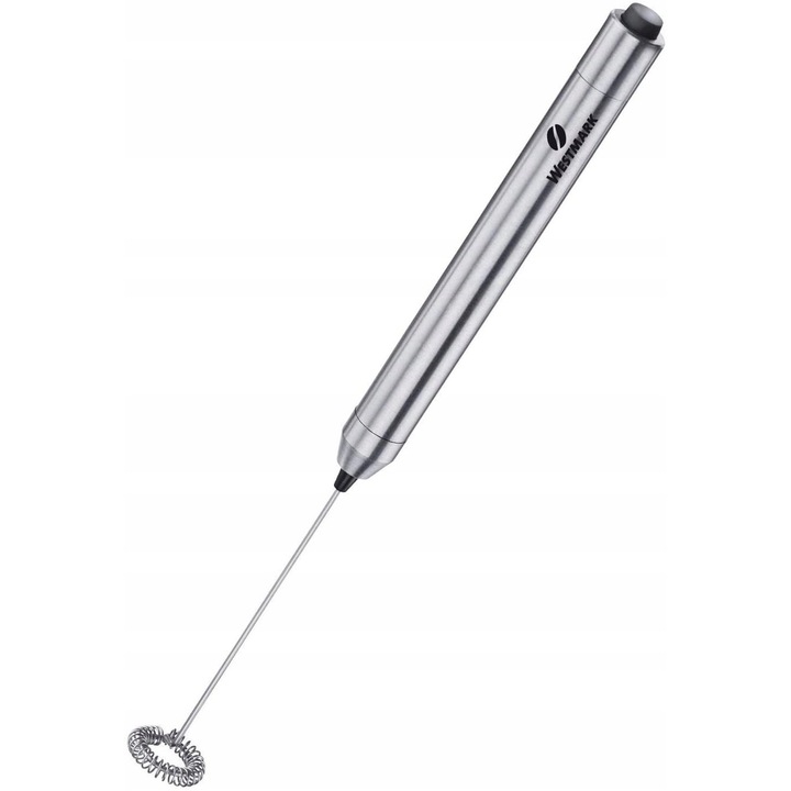 Elektromos tejhabosító, Wesmark, Brasilia, inox, műanyag, 26x3,5x5,5cm, fekete tartóval