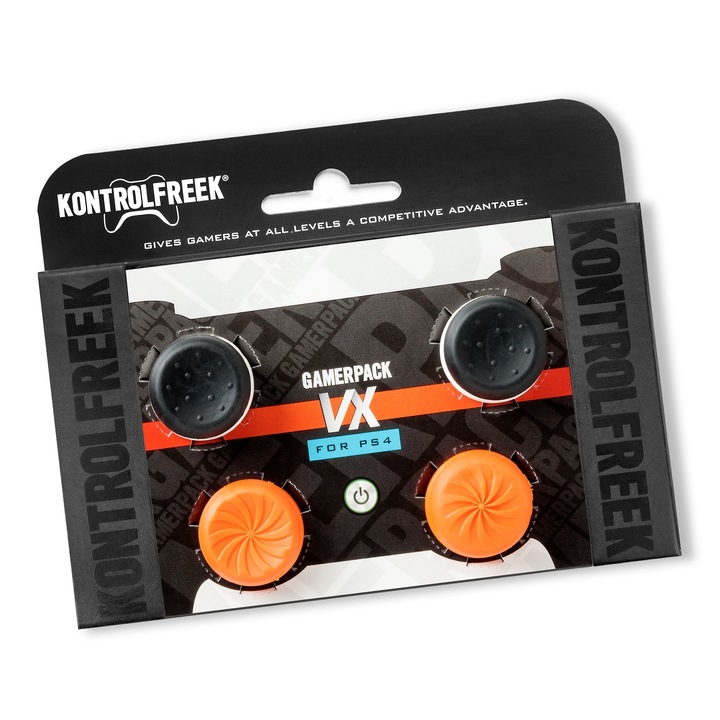 Accesorii console gaming KontrolFreek GamerPack VX, negru+portocaliu, set, pentru pad PS4