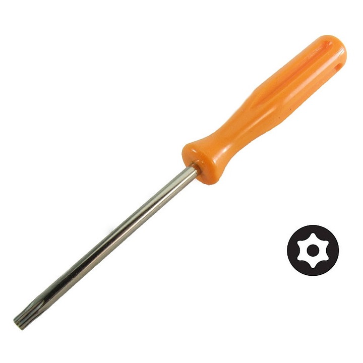 Отвертка TORX T10 Security WeLoveGames, жълто-черна, за XBOX 360 FAT, магнетизирана