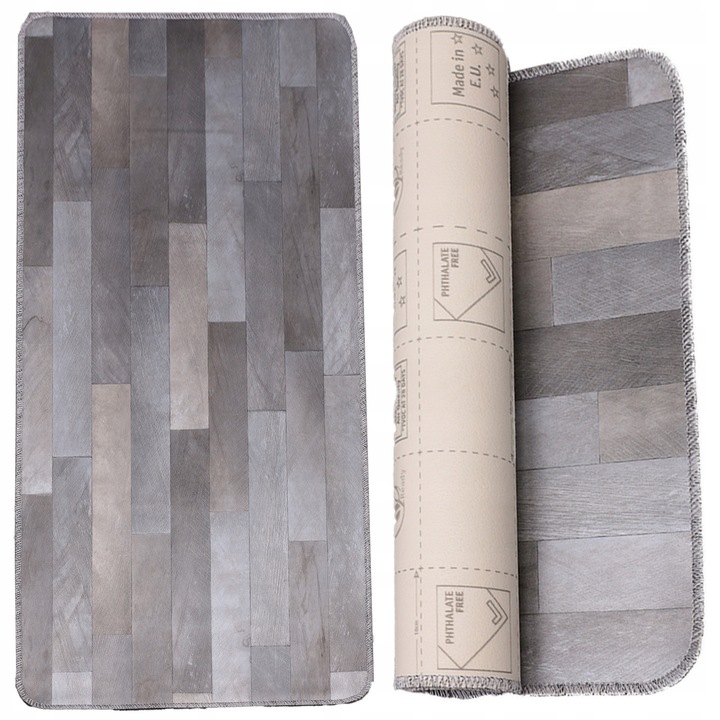Covor de bucatarie 60x280cm, Allvo, PVC, impermeabil, antiderapant, gri