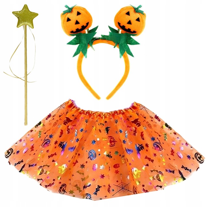 Costum carnaval copii Dovleac, Stator, Portocaliu, LED