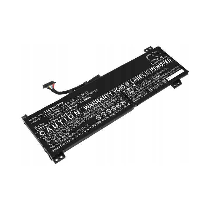 MITSU laptop akkumulátor Lenovo IdeaPad Gaming 3-hoz, 3910 mAh, 11.52V, 3 cellás