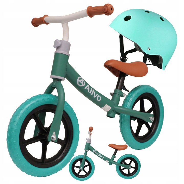 Bicicleta copii Allvo 2w1, roti 12'', set cu casca 48-54 cm, usor, reglabil
