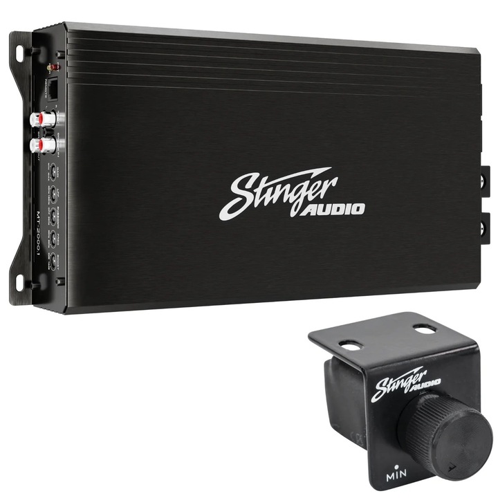 Моноблоков усилвател Stinger MT-2000.1, 2000W RMS, 1 канал, компактен, с дистанционно управление