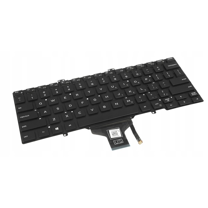 Tastatură pentru лаптоп Dell Latitude 5410, 7400, 7410, осветена, QWERTY US