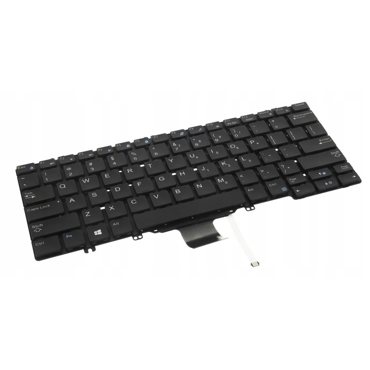 Клавиатура за лаптоп Dell Latitude 5280 5290 7290 7390, осветена, черна, QWERTY US
