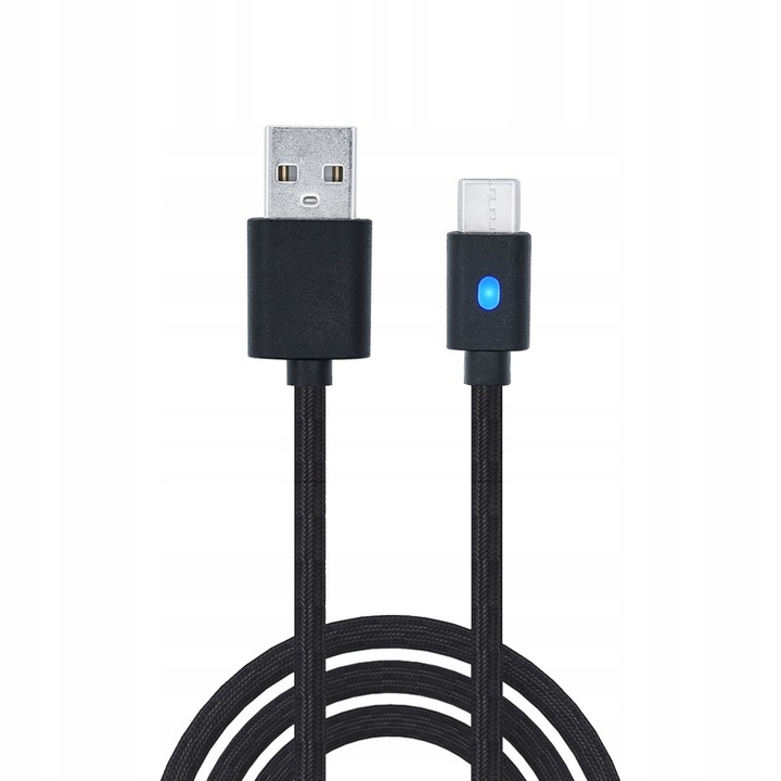 Cablu de incarcare USB Type-C 3m cu indicator, set accesorii console gaming
