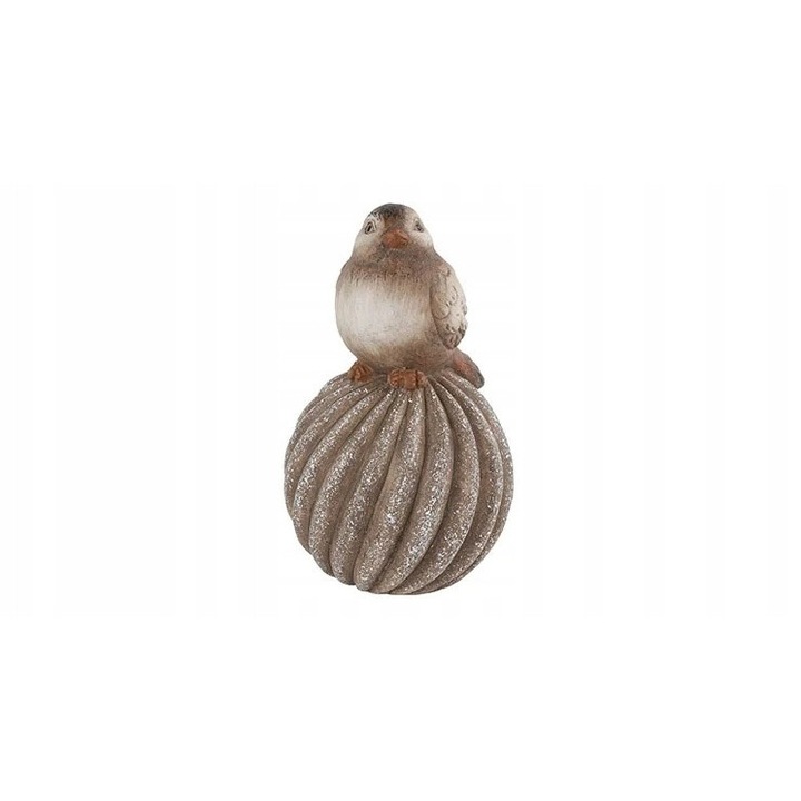 Figura decorativa pasare, 16,5x10x10cm, maro