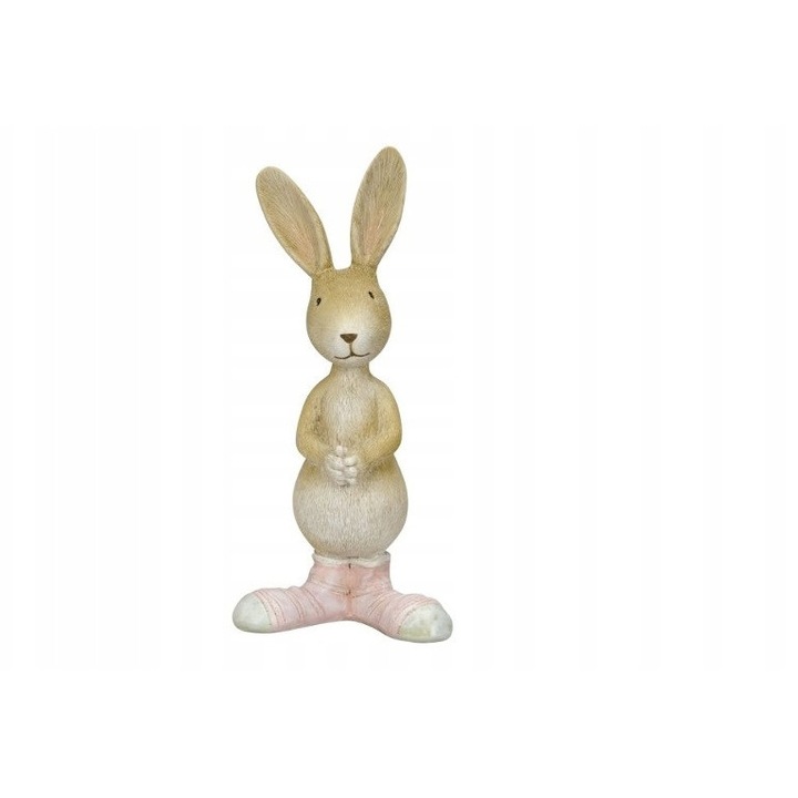 Figurina decorativa iepure, pasteluri, 10,5x7x22cm