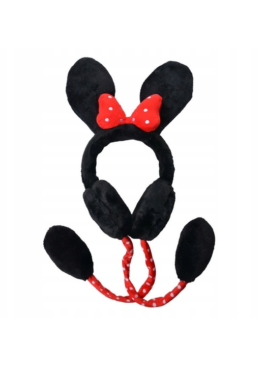 Детски слушалки Minnie, полиестер, подвижни наушници, универсални
