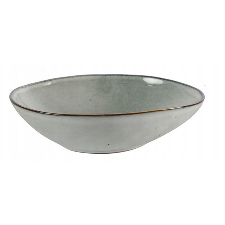 Bol ceramic Yarah, 300ml, 17,5x14,5x4,5cm, gri DecoStar