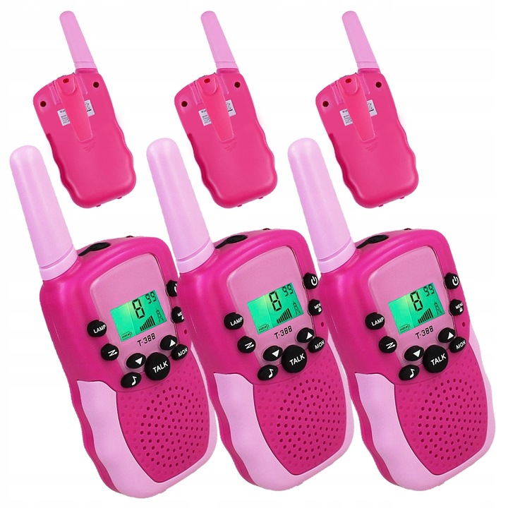 3 db Walkie Talkie szett gyerekeknek, Stator, nagy hatótávolságú, többszínű