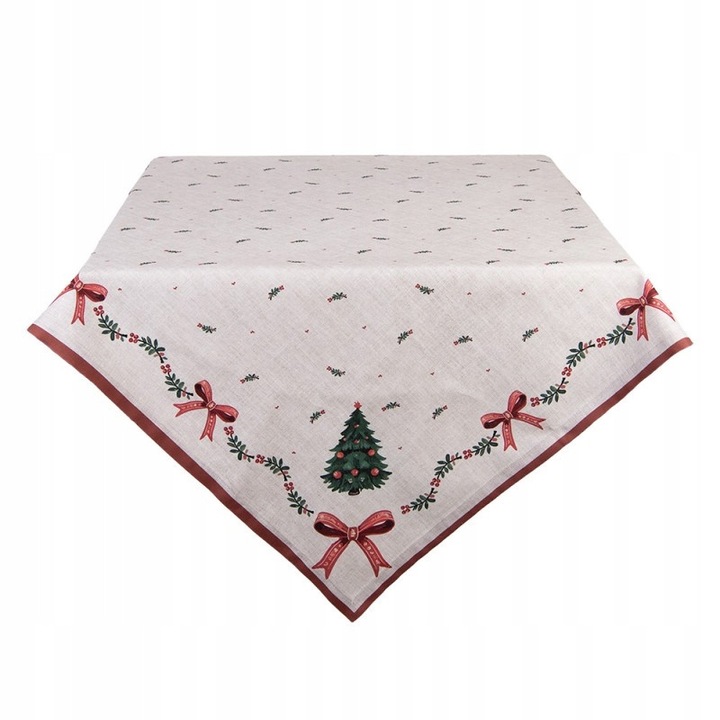 Terítő, Clayre & Eef, Pamut, 100x100cm, karácsonyi design, fenyőfa minta