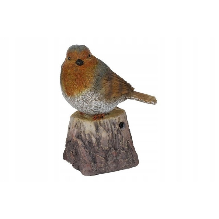 Figurina decorativa pasarica cu sunet, 11,5x10,3x6cm, multicolor