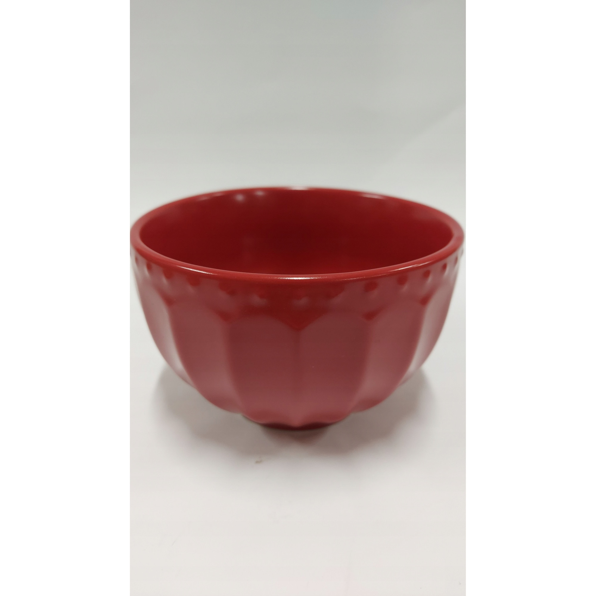 Set de boluri de porțelan rosu, 540 ml