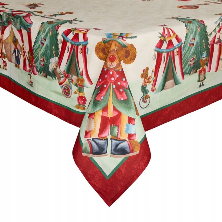 Asztalterítő, miasteczko, 160x260cm, többszínű