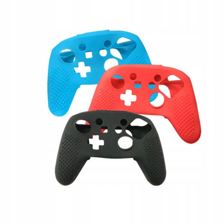 Etui silicon pentru controller PRO CONTROLLER Switch, negru, compatibil cu controller PRO CONTROLLER SWITCH