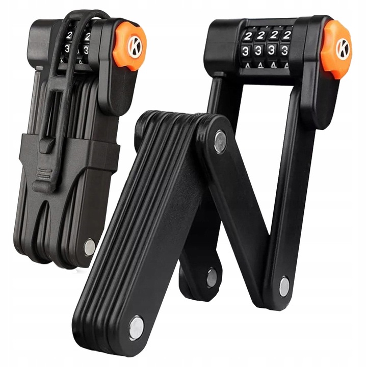 Blocare antifurt bicicleta, 4 cifre, 85cm, 15x7,5x3,5cm, set complet
